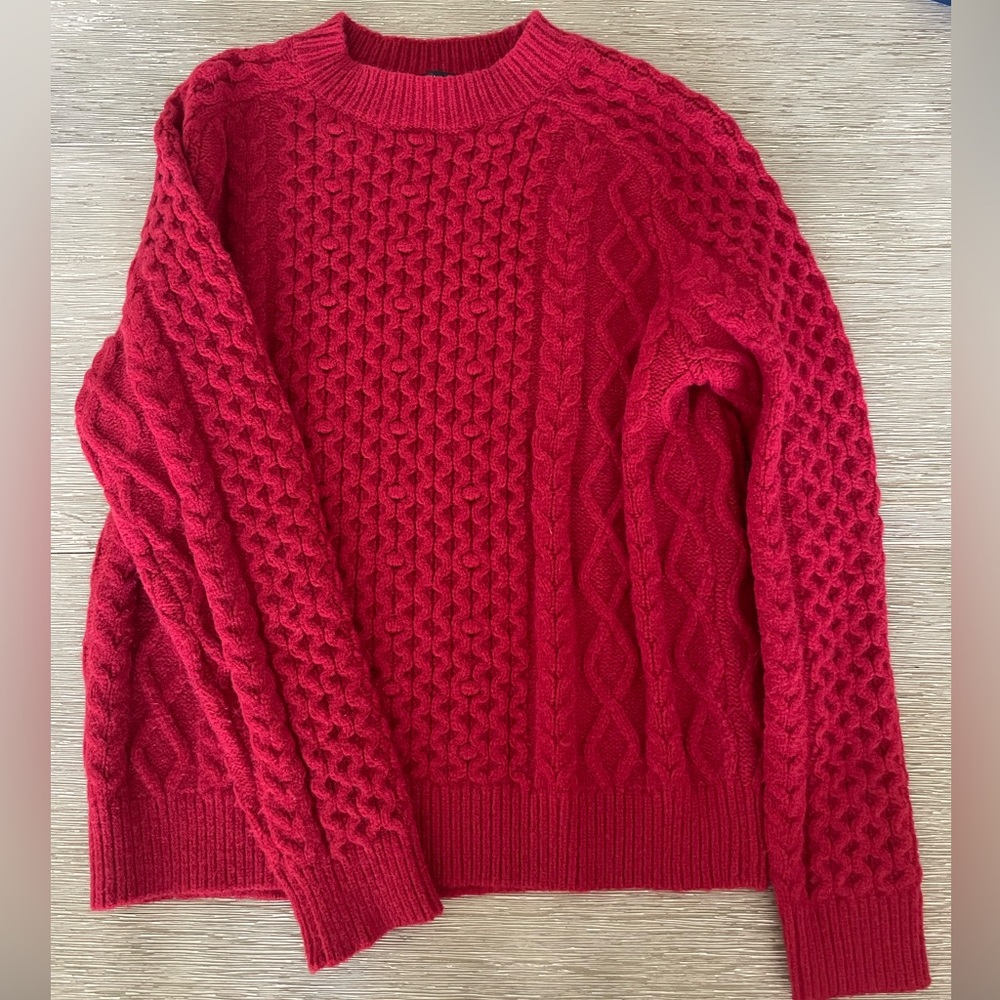 Anne Taylor - Red Cableknit Sweater - Never been worn